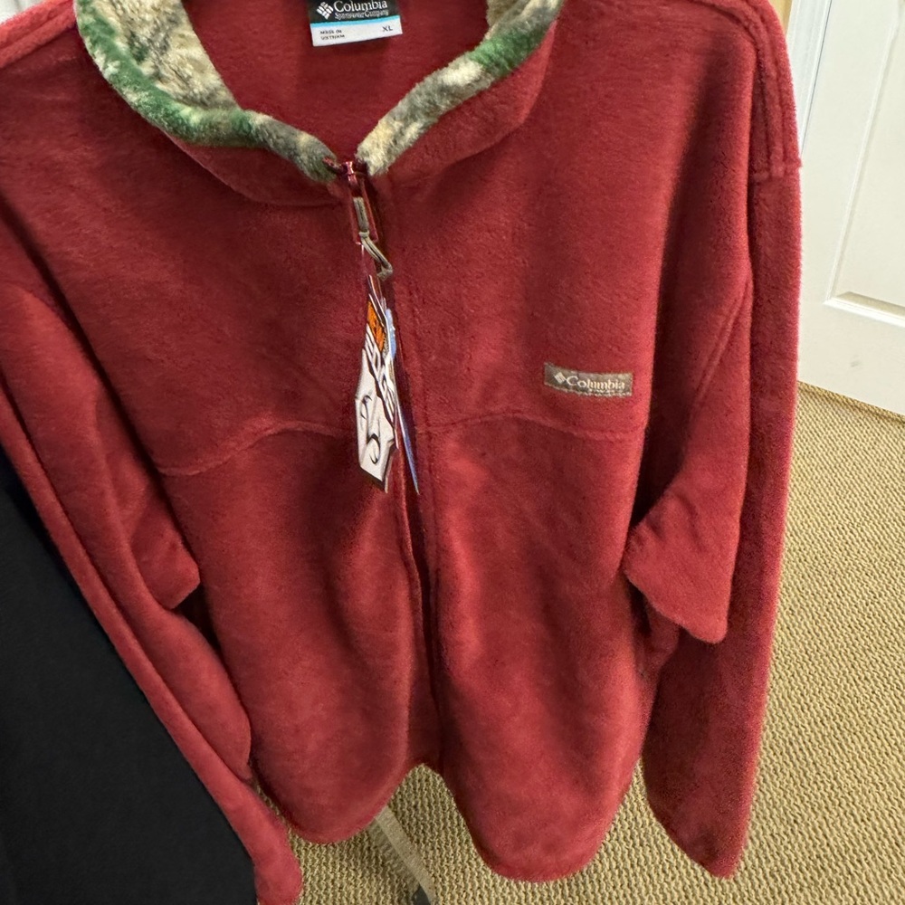 Columbia Maroon Full-Zip Fleece Jacket - Picture 2 of 5